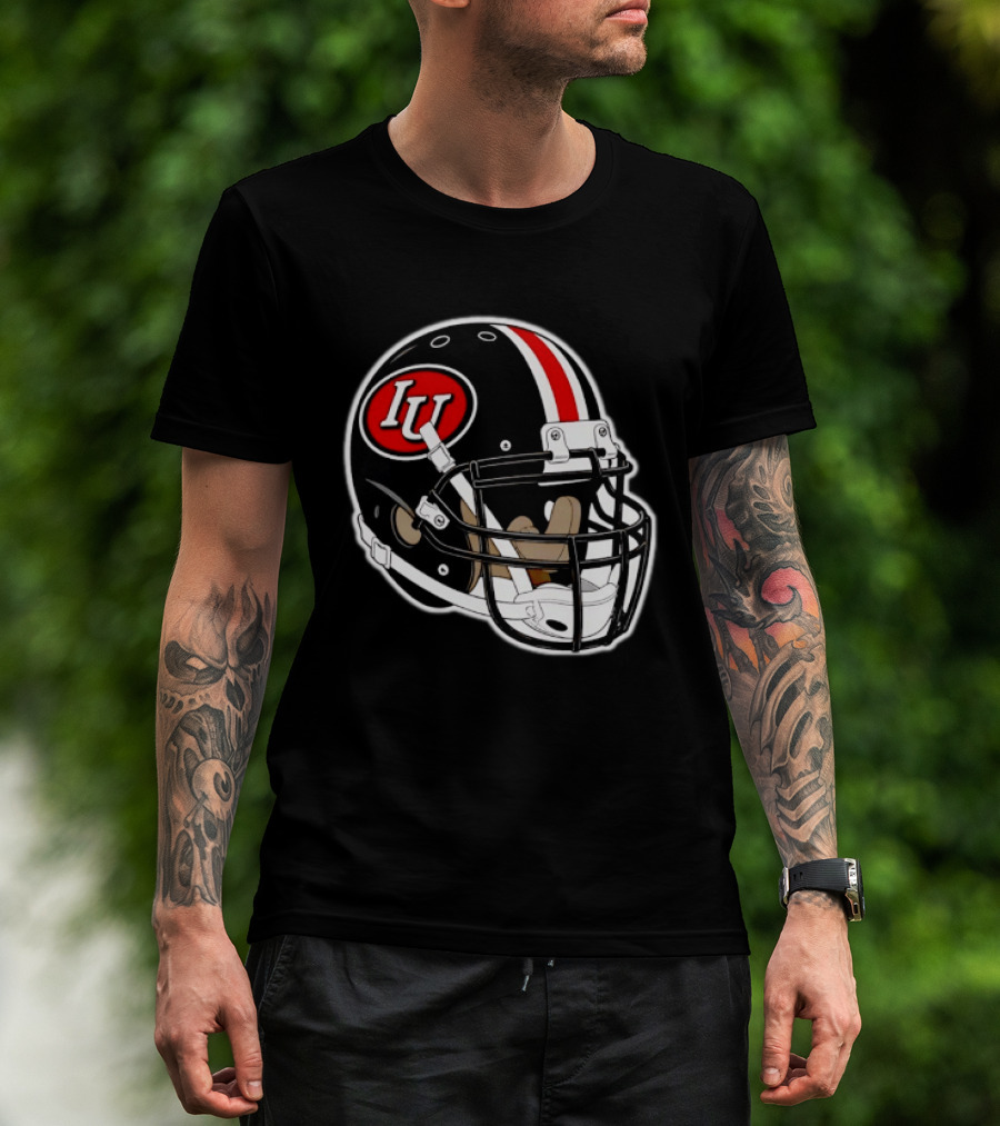 Indiana Hoosiers IU Football Helmet T-Shirt