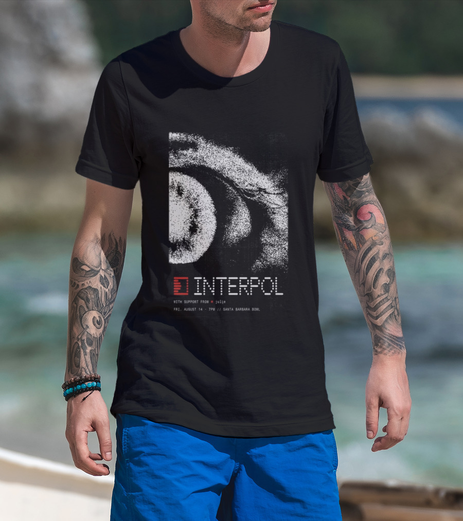 Interpol Santa Barbara Bowl Event August 14 7PM With Julje T-Shirt