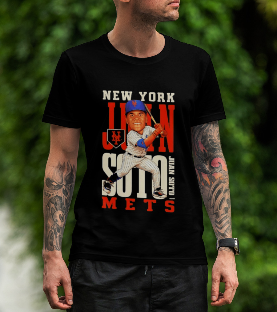 New York Mets Juan Soto Caricature MLB Baseball T-Shirt
