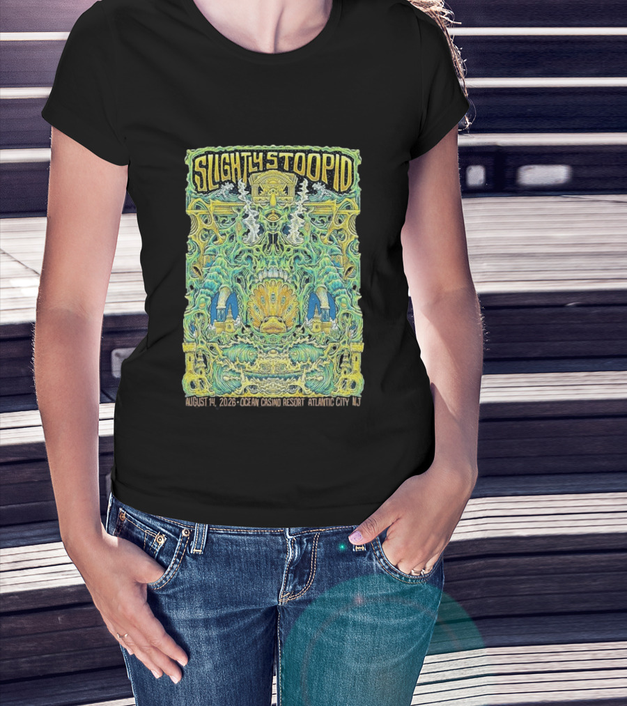 Slightly Stoopid August 14 2026 Ocean Casino Resort Atlantic City NJ Psychedelic Event T-Shirt