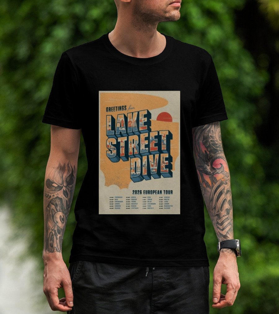 Greetings From Lake Street Dive 2026 European Tour Paris October 16 Le Bataclan T-Shirt