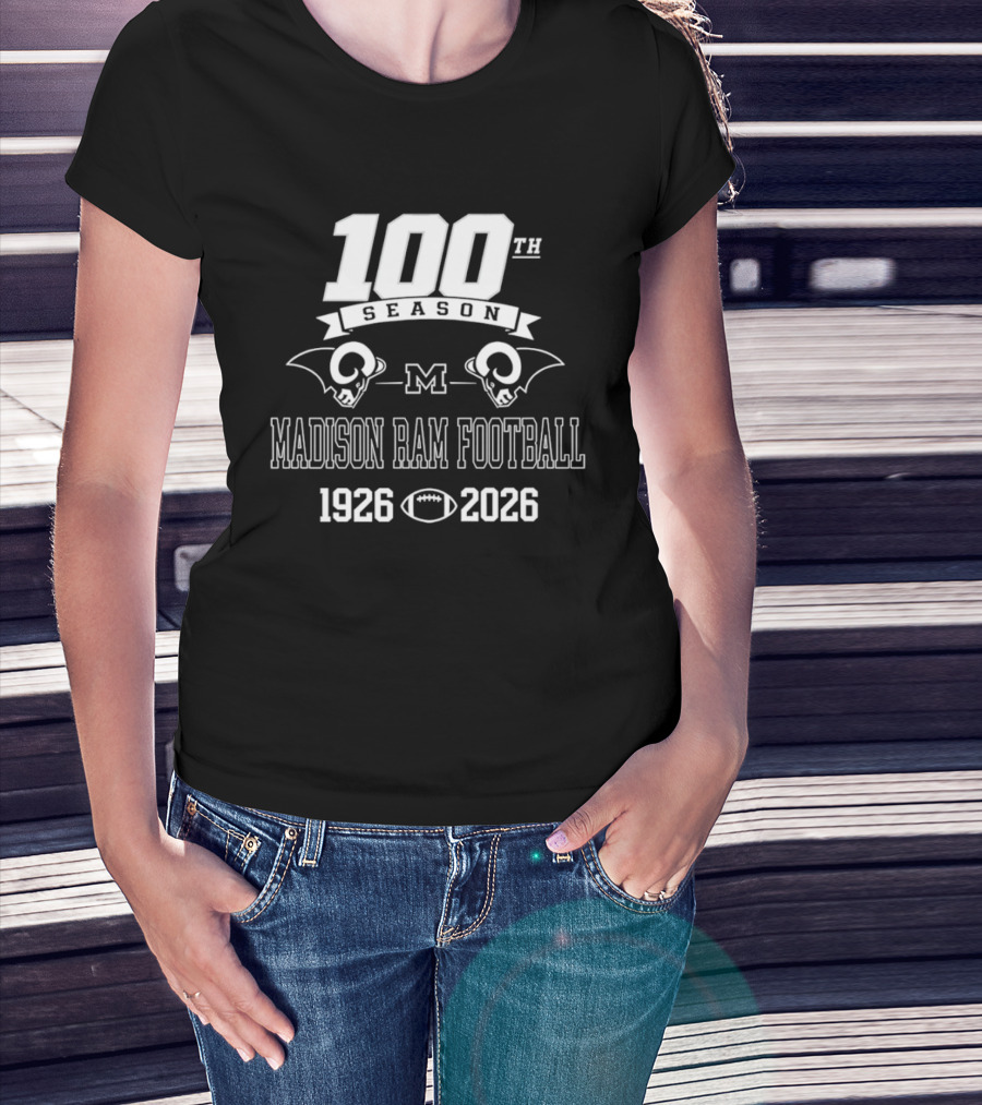 Madison Ram Football 100th Season 1926 2026 T-Shirt