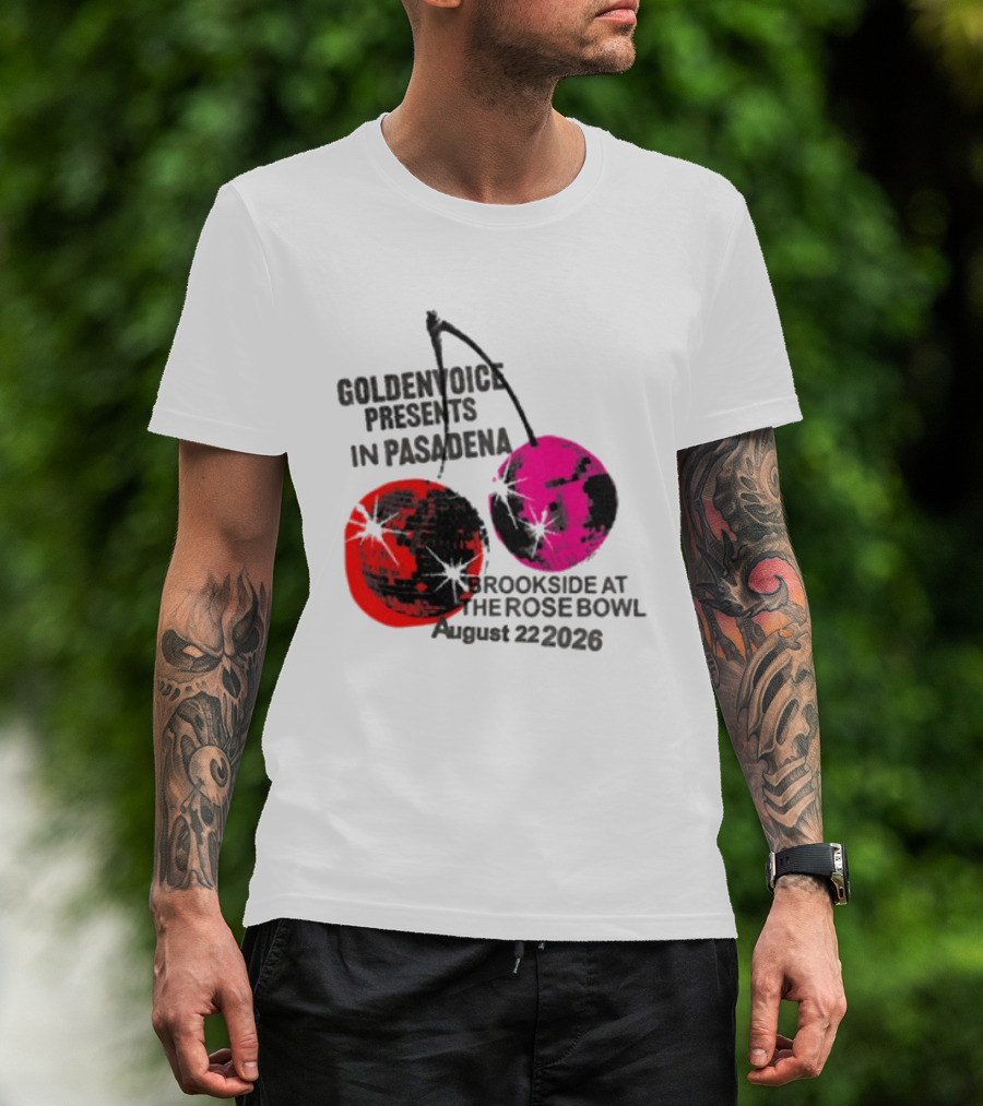 Goldenvoice Presents Pasadena Brookside At The Rose Bowl August 22 2026 Disco Cherry Baby T-Shirt