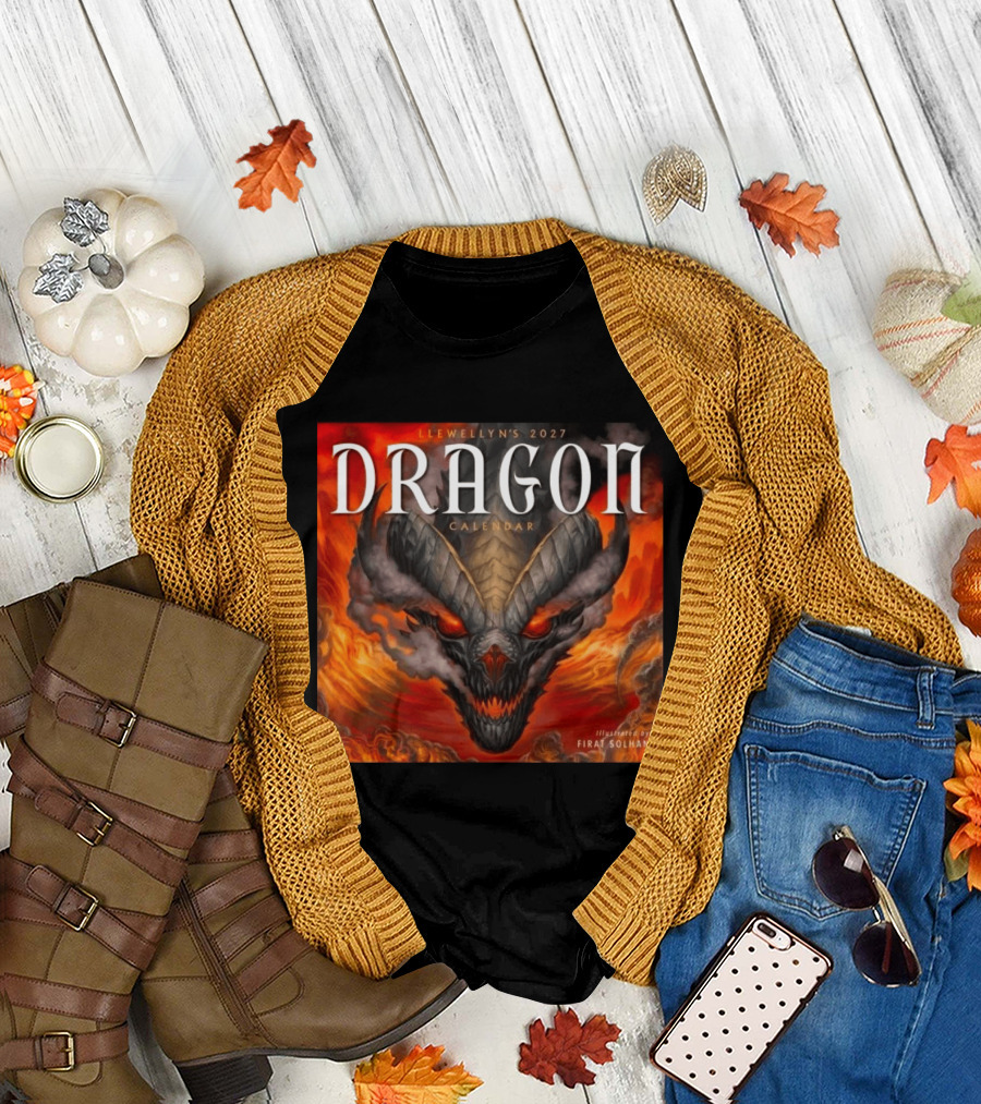 Llewellyn's 2027 Dragon Calendar Illustrated By Firat Solhan T-Shirt