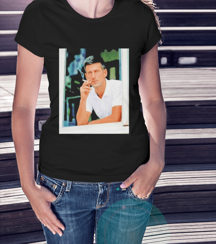 Novak Djokovic Smoking Tennis ATP Champion T-Shirt