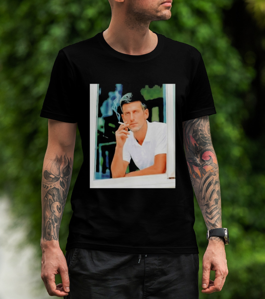 Novak Djokovic Smoking Tennis ATP Champion T-Shirt