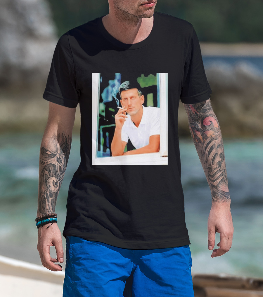 Novak Djokovic Smoking Tennis ATP Champion T-Shirt