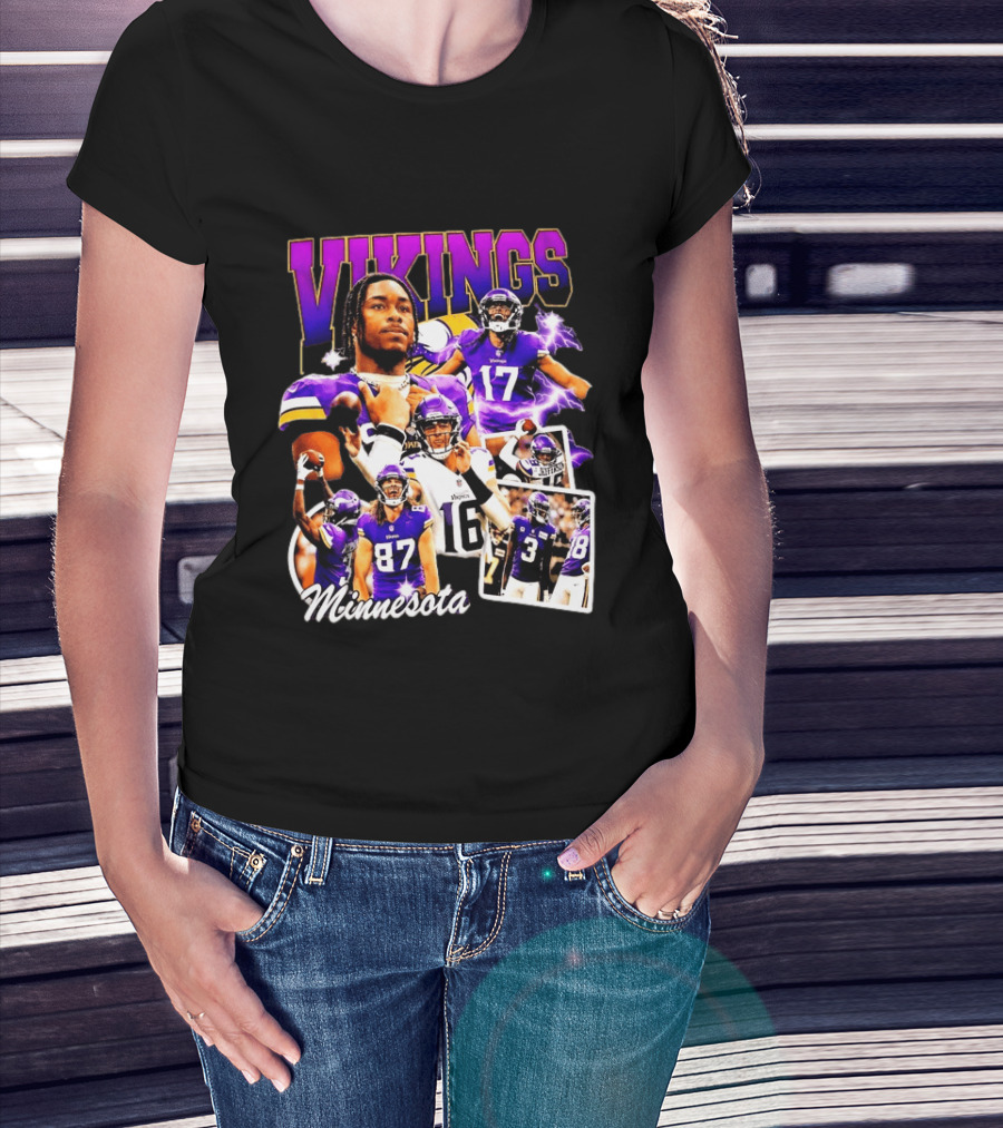 Fanatics Minnesota Vikings Notorious Justin Jefferson 87 83 16 17 Football T-Shirt