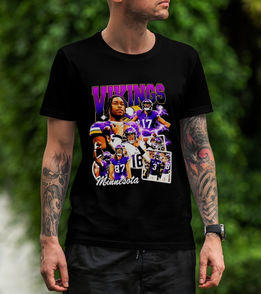 Fanatics Minnesota Vikings Notorious Justin Jefferson 87 83 16 17 Football T-Shirt