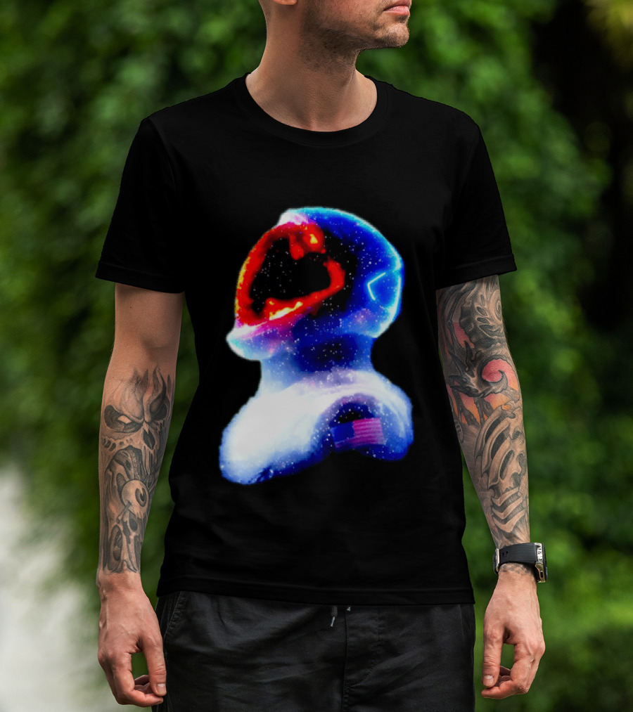 Galaxy Astronaut With American Flag Space Cosmic Adventure T-Shirt