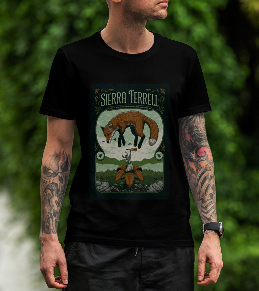 Sierra Ferrell August 16 2026 Lewisburg WV West Virginia State Fair Fox Violin T-Shirt
