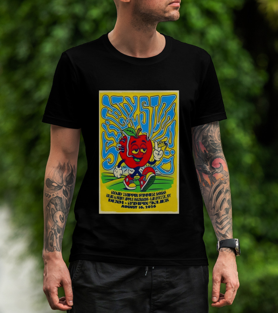Slightly Stoopid Road Trippin Summer 2026 Apple Orchards LaFayette NY August 16 Dem Apples Bumpin Uglies T-Shirt