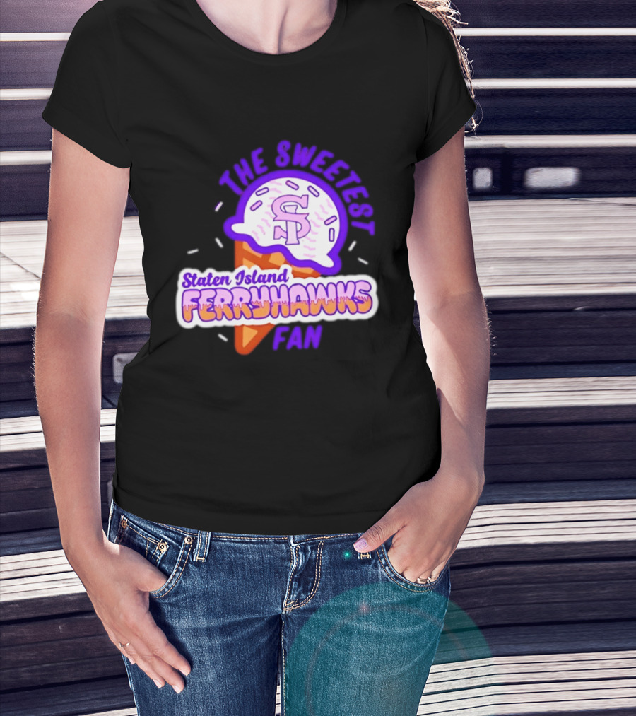 Staten Island Ferryhawks The Sweetest Fan Ice Cream Cone T-Shirt
