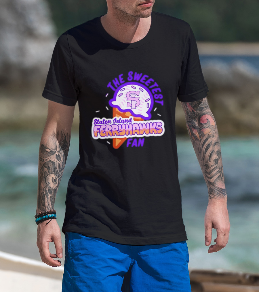Staten Island Ferryhawks The Sweetest Fan Ice Cream Cone T-Shirt
