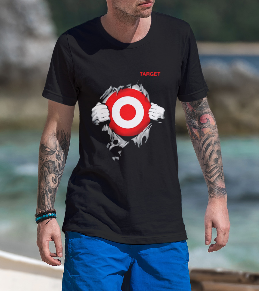 Target Ripped Chest Bullseye T-Shirt