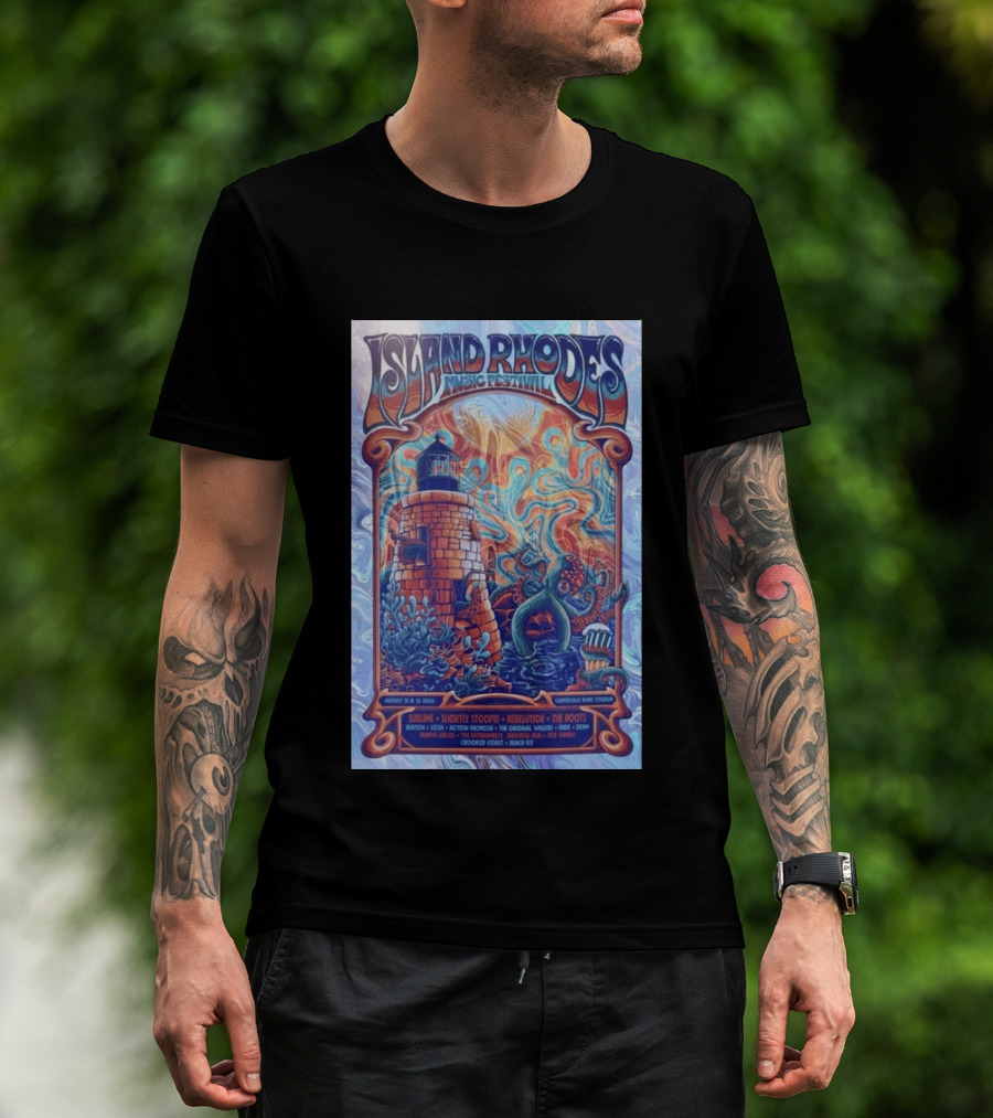 Island Rhodes Music Festival 2026 Centreville Bank Stadium Sublime Slightly Stoopid Rebelution The Roots August 15 16 Limited T-Shirt