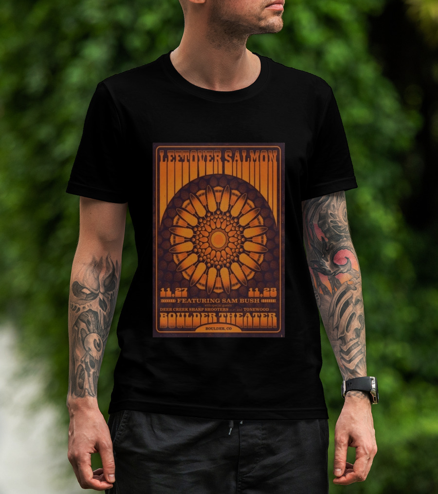 Leftover Salmon Boulder Theater November 27 28 2026 Featuring Sam Bush Deer Creek Sharp Shooters Tonewood T-Shirt