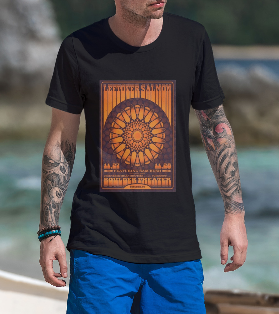 Leftover Salmon Boulder Theater November 27 28 2026 Featuring Sam Bush Deer Creek Sharp Shooters Tonewood T-Shirt