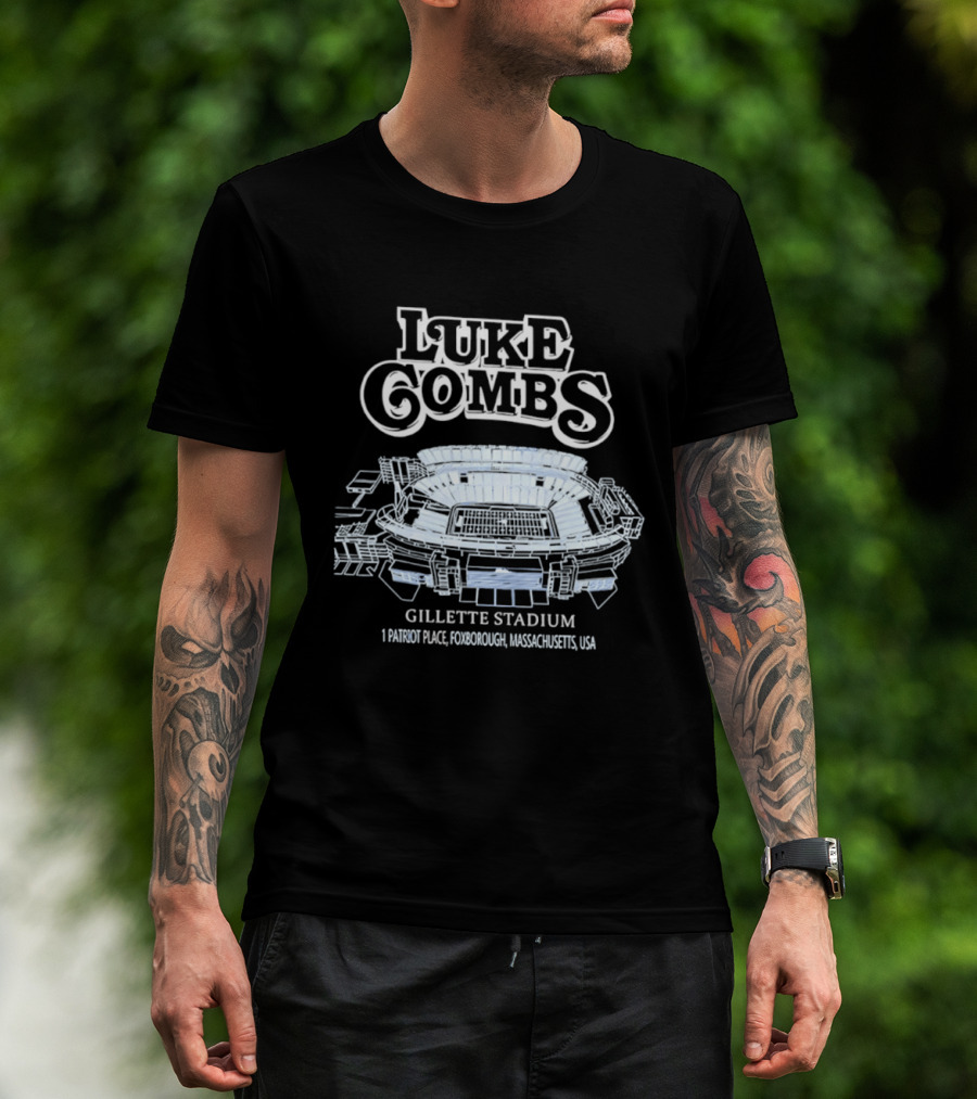 Luke Combs Gillette Stadium 1 Patriot Place Foxborough Massachusetts USA T-Shirt