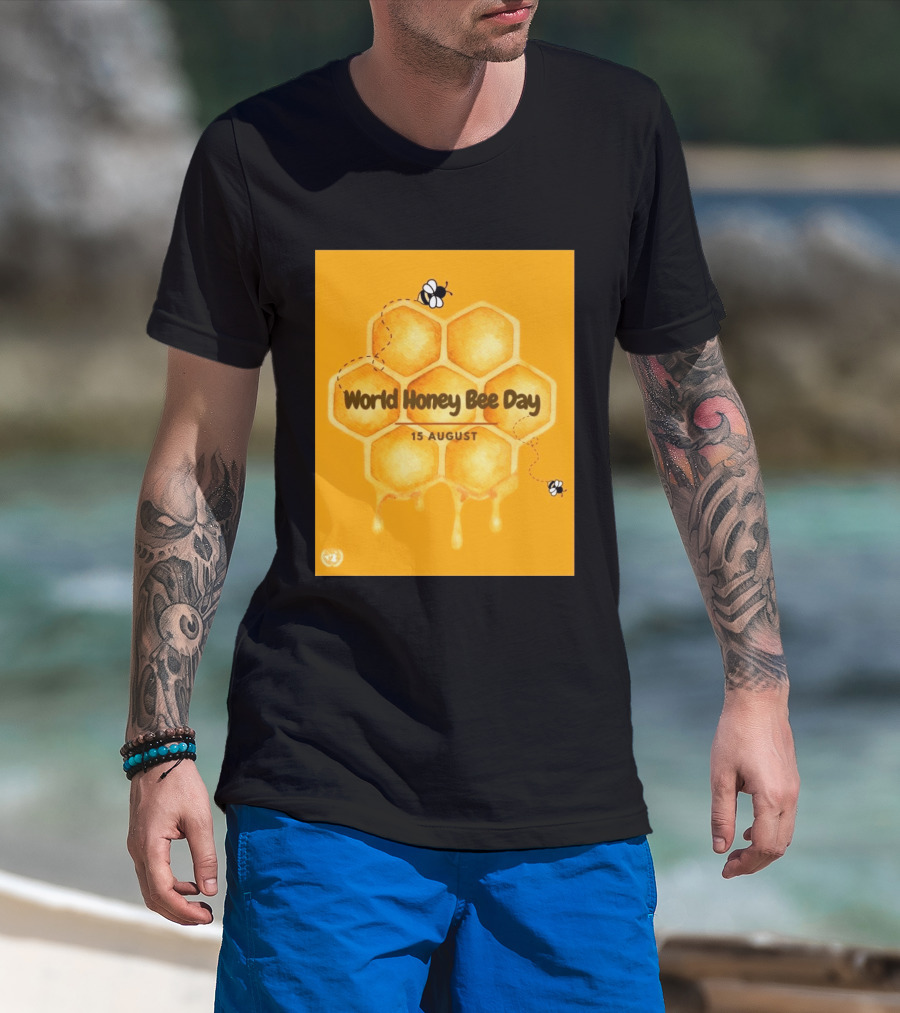 World Honey Bee Day 15 August Honeycomb T-Shirt