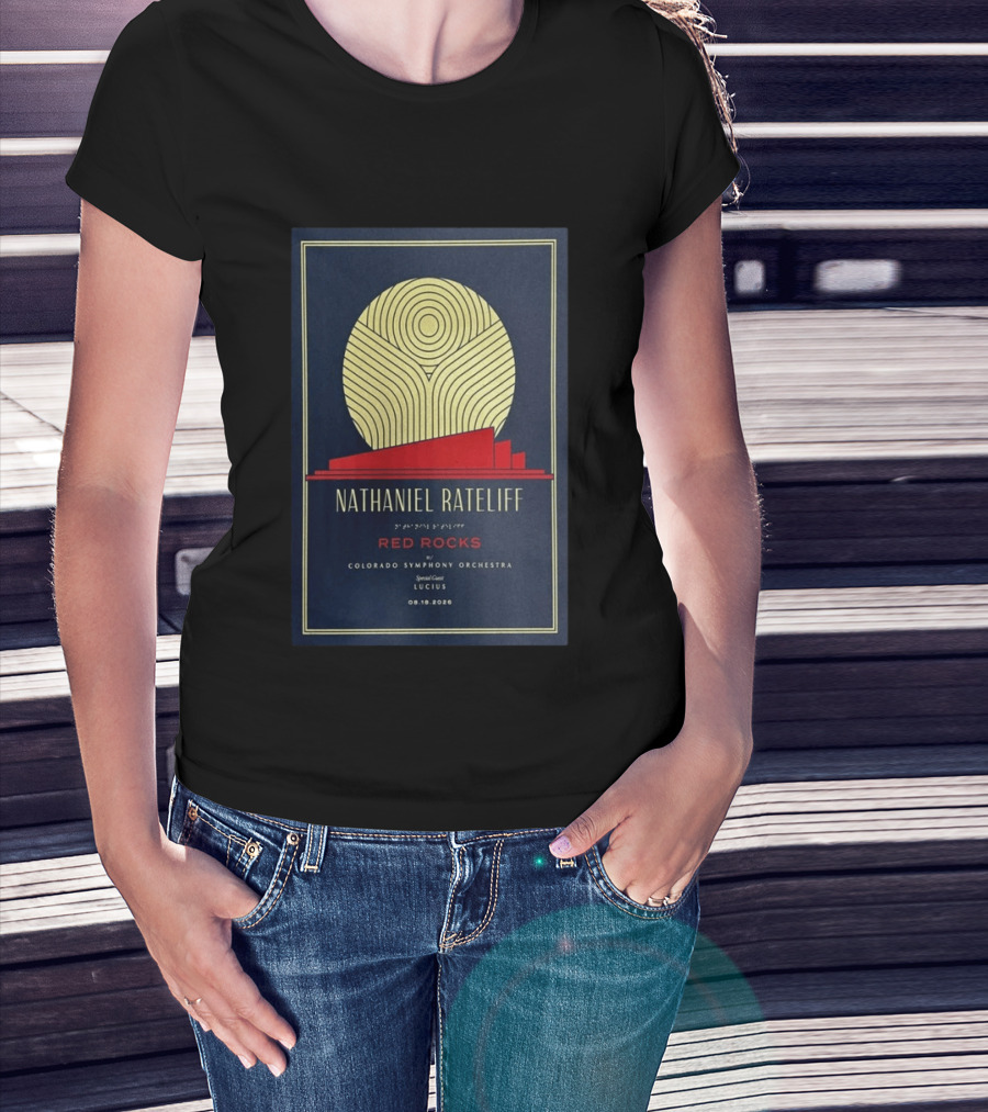Nathaniel Rateliff Red Rocks Colorado Symphony Orchestra Special Guest Lucius 08.18.2026 T-Shirt
