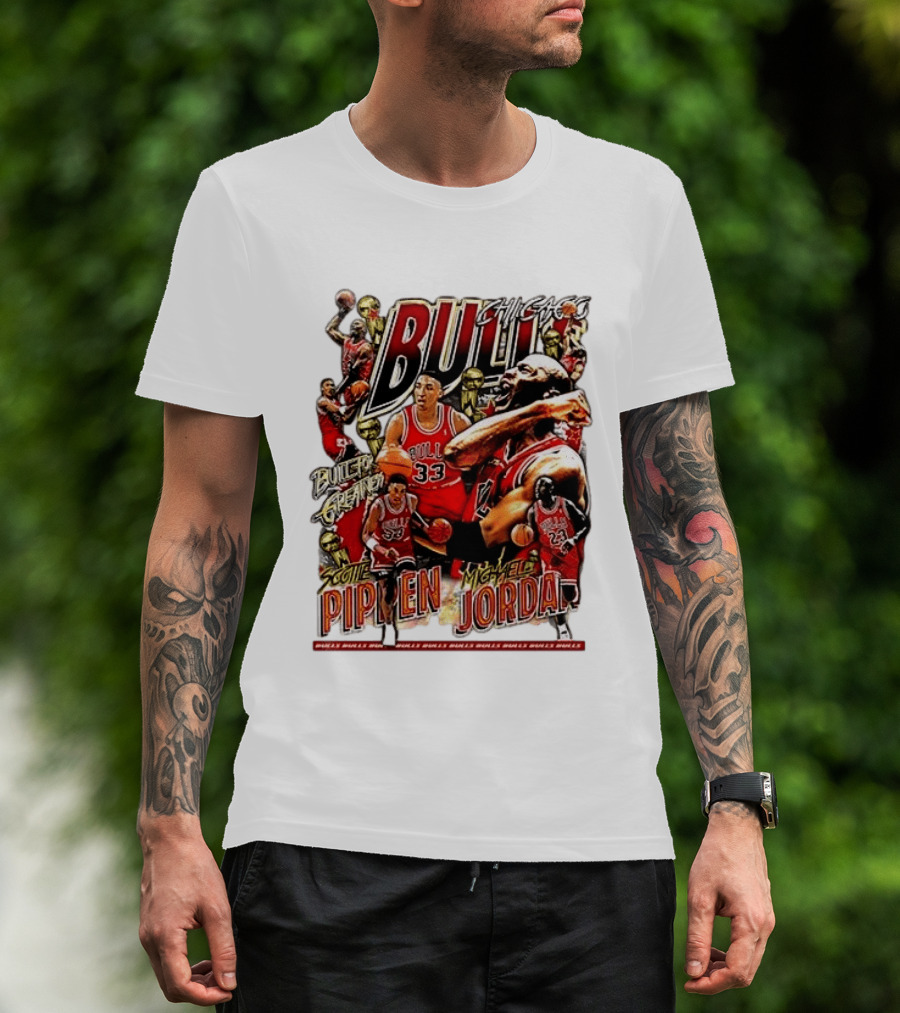 Chicago Bull Machael Jordan X Scotie Pippen Build For Greatness T-Shirt