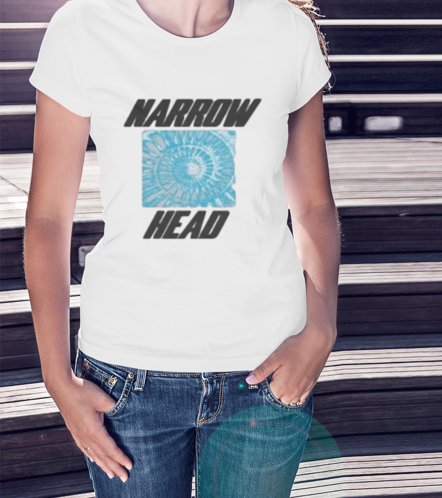 Narrow Head Blue Spiral Shell Tie Dye T-Shirt