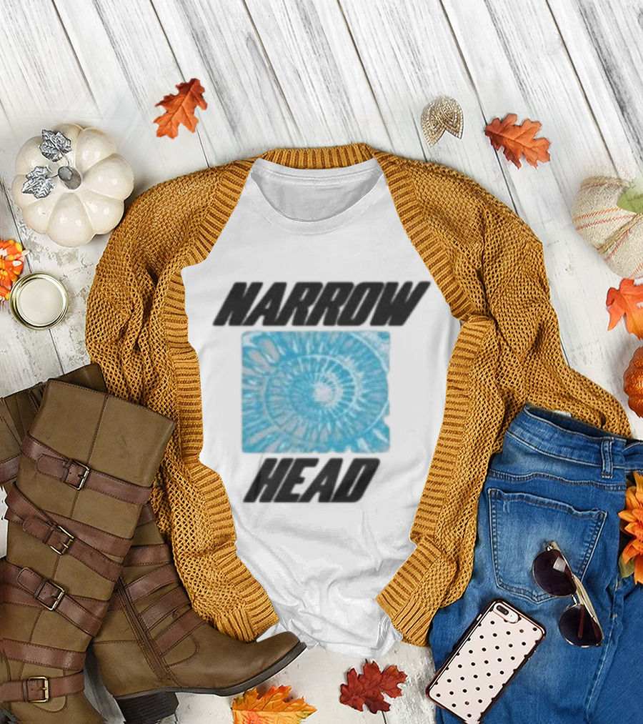 Narrow Head Blue Spiral Shell Tie Dye T-Shirt