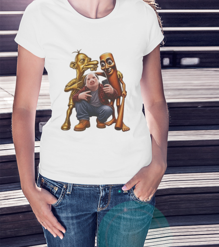 Neegy John Pork Tung Tung Tung Sahur Meme Characters T-Shirt