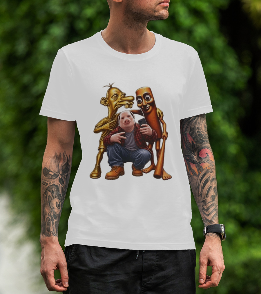 Neegy John Pork Tung Tung Tung Sahur Meme Characters T-Shirt