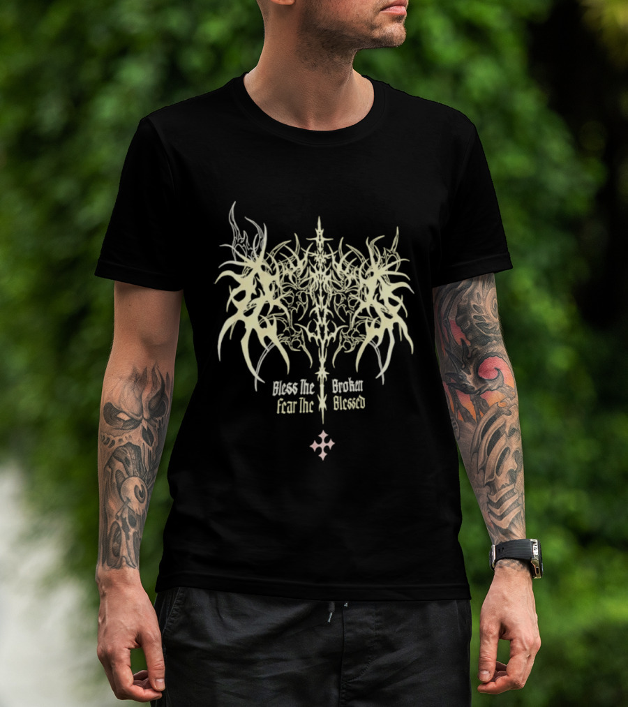 Bless The Broken Fear The Blessed Tribal Gothic Symbolism T-Shirt