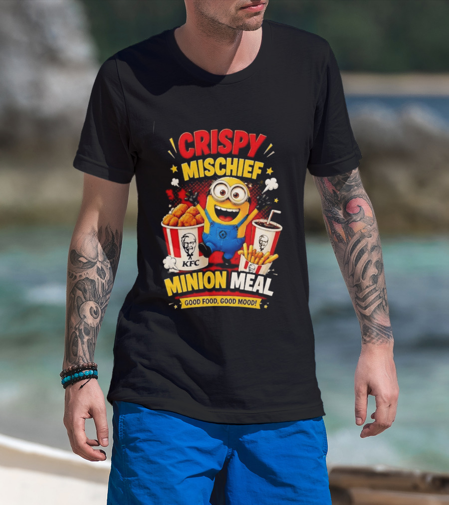 Crispy Mischief Minion Meal KFC Good Food Good Mood T-Shirt