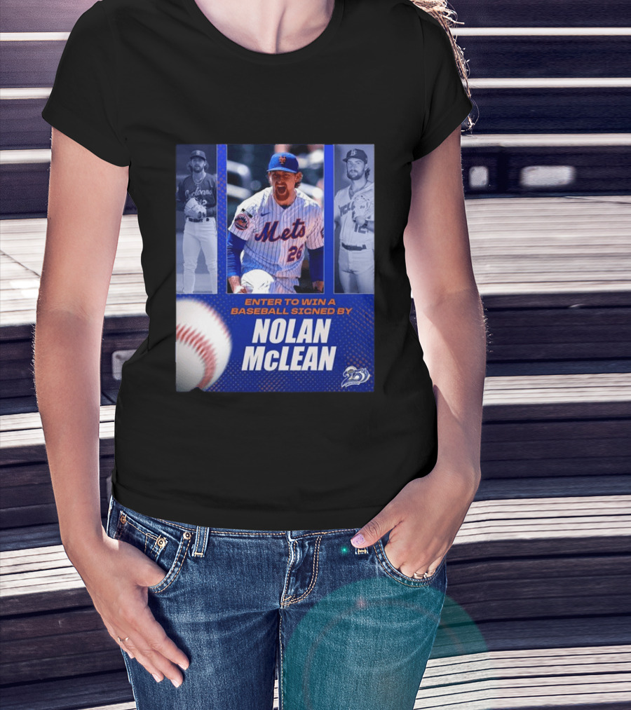 Enter To Win A Baseball Signed By Nolan McLean Mets 26 Celebrating 25 Years T-Shirt