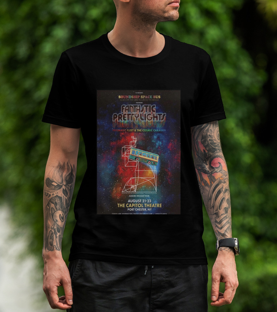 ML Soundship Space Bus Fantastic Pretty Lights Prismatic Fleet Cosmic Caravan Albums Release Tour August 21 23 The Capitol Theatre Port Chester NY T-Shirt