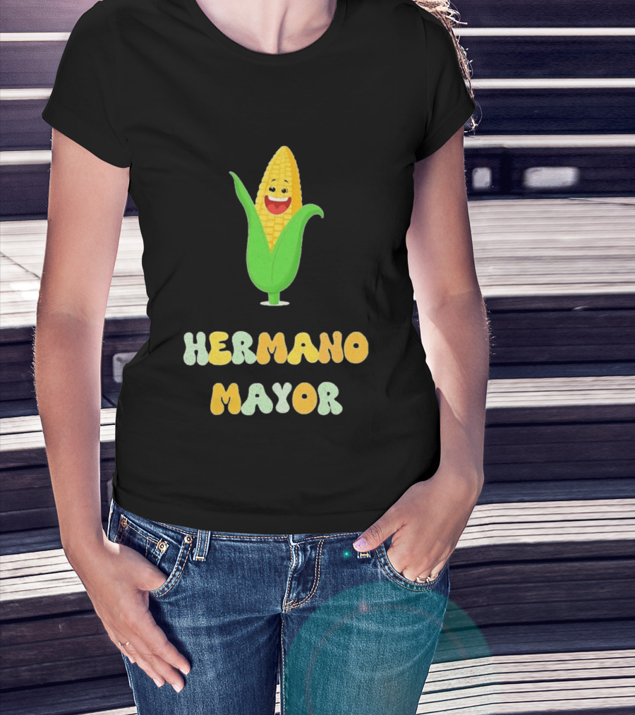 Hermano Mayor Corn With Smiling Vegetable Face T-Shirt