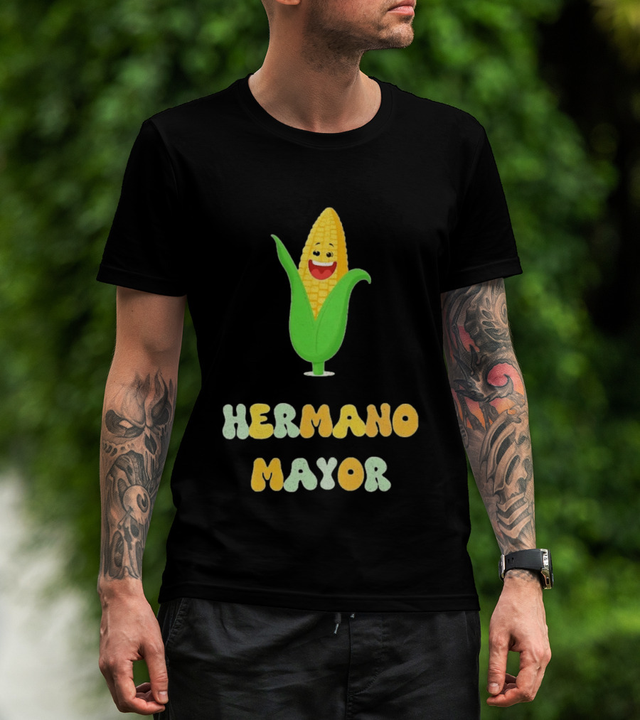 Hermano Mayor Corn With Smiling Vegetable Face T-Shirt