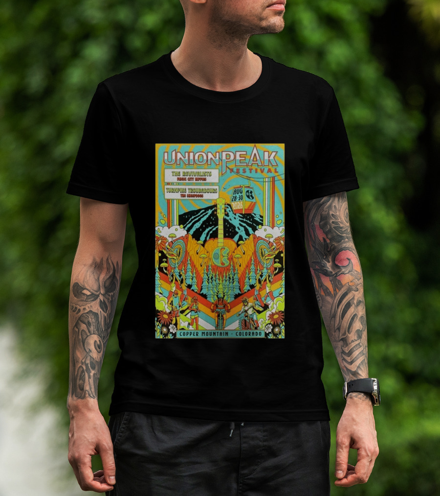 Union Peak Festival 2026 Copper Mountain Colorado Aug 28 30 Featuring The Revivalists Turbo Tweed Troubadours The Disco Biscuits T-Shirt