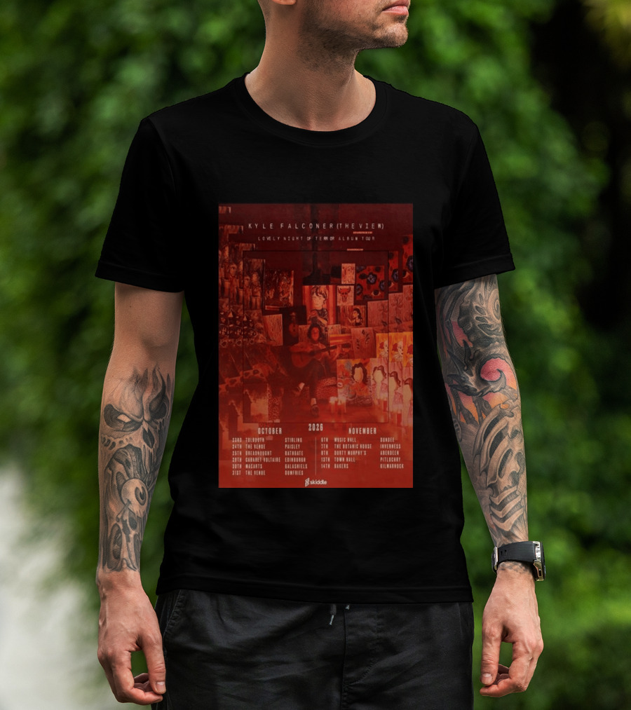 Kyle Falconer The View Lovely Night Of Terror Album Tour 2026 October November Scotland Dates T-Shirt