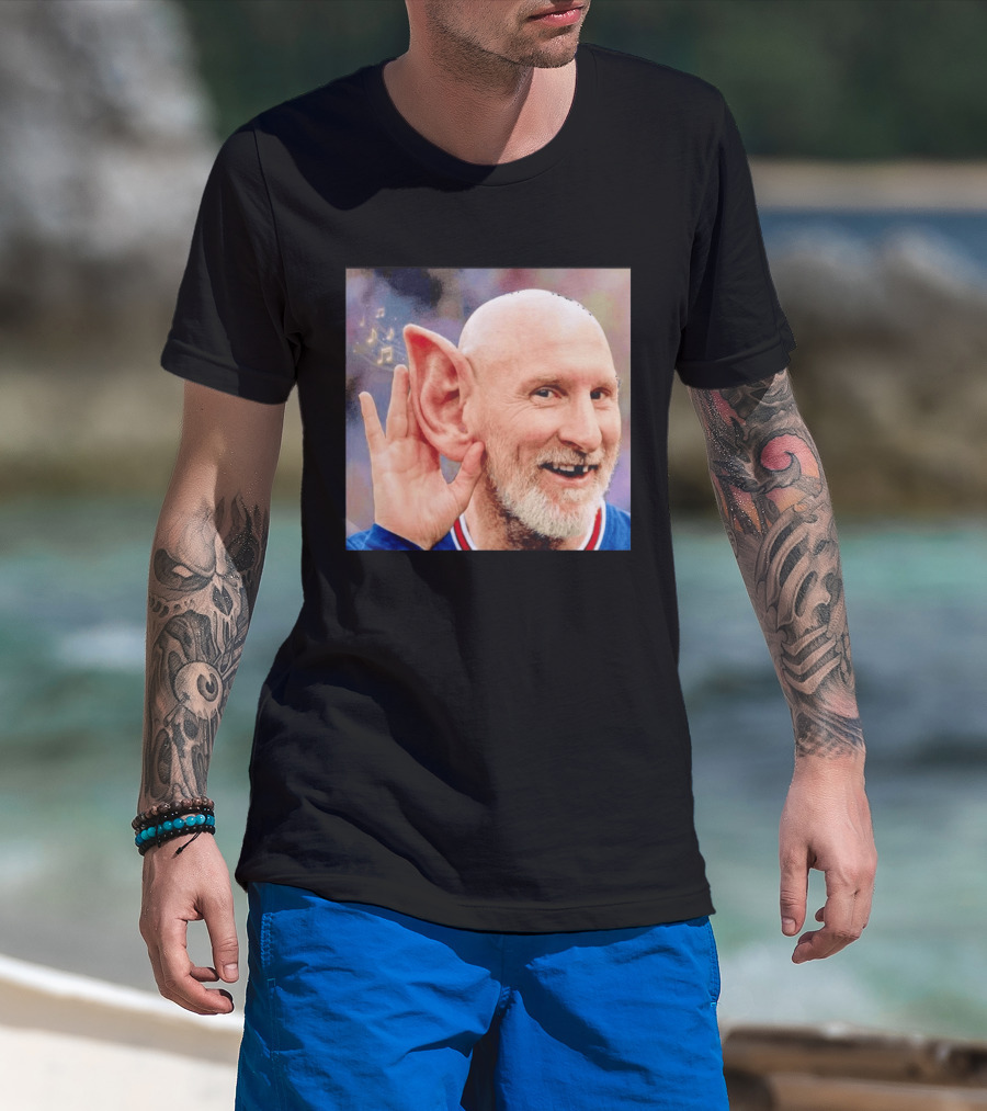 Lionel Messi Elf Meme Pessi Big Ear Music Notes Bald Man T-Shirt