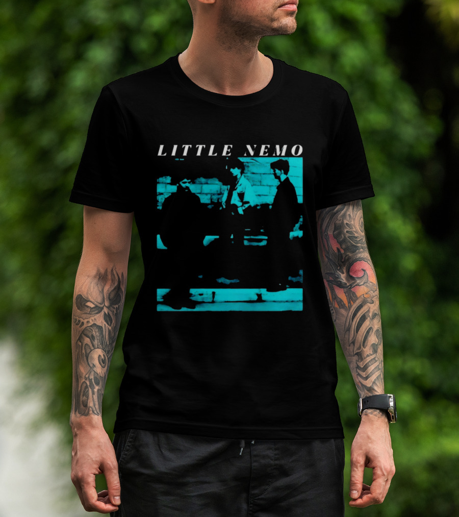 Little Nemo Post Punk Alternative Rock Band Aqua Blue Distressed T-Shirt