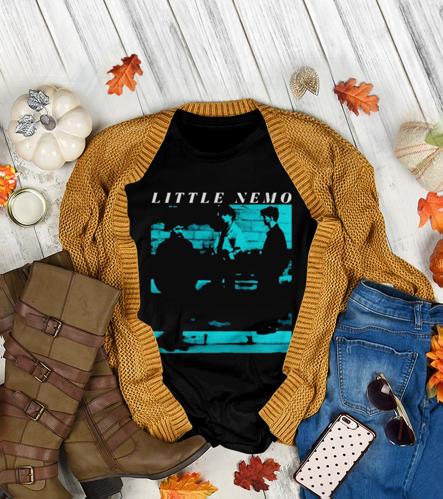 Little Nemo Post Punk Alternative Rock Band Aqua Blue Distressed T-Shirt