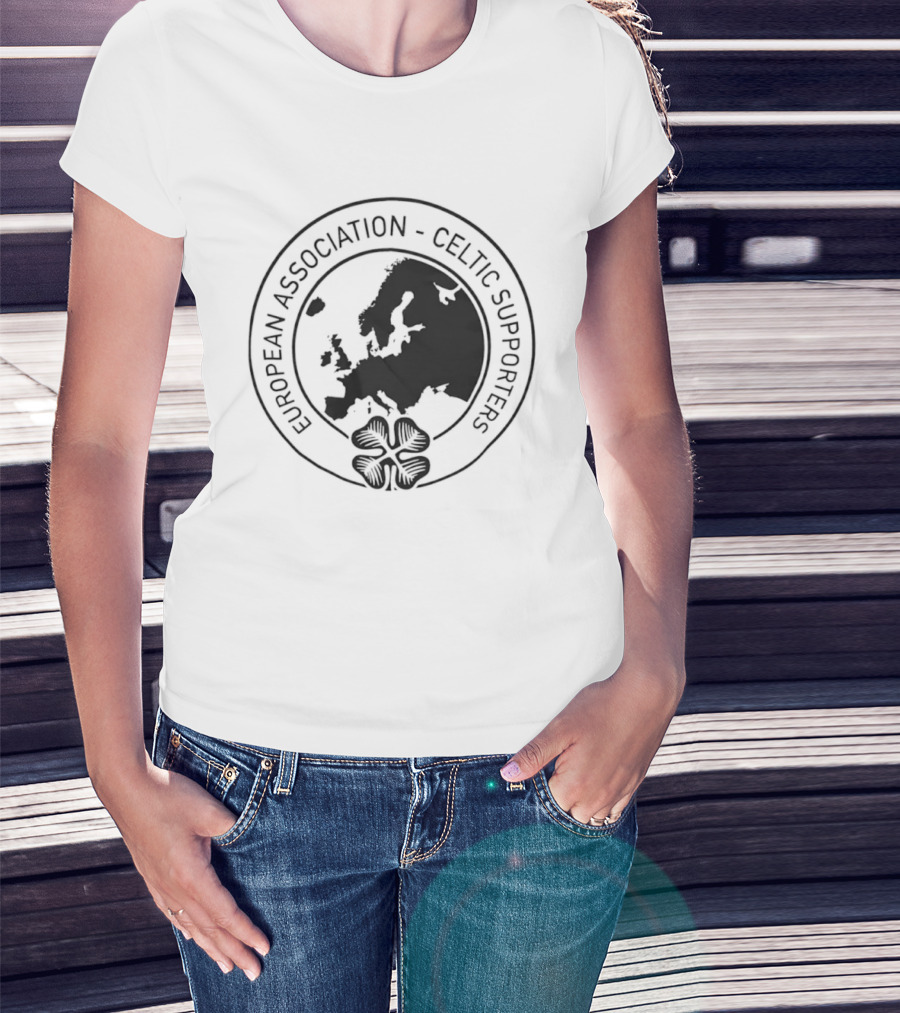 European Association Celtic Supporters Football Fans Map T-Shirt
