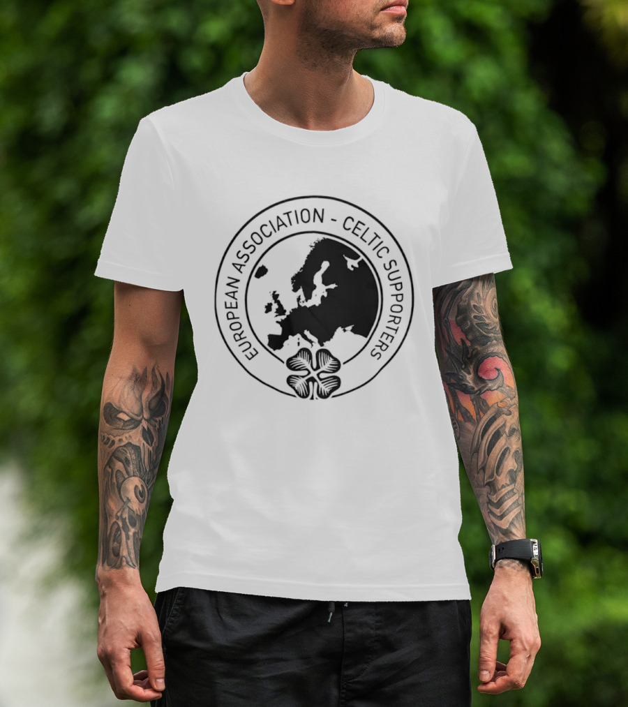 European Association Celtic Supporters Football Fans Map T-Shirt