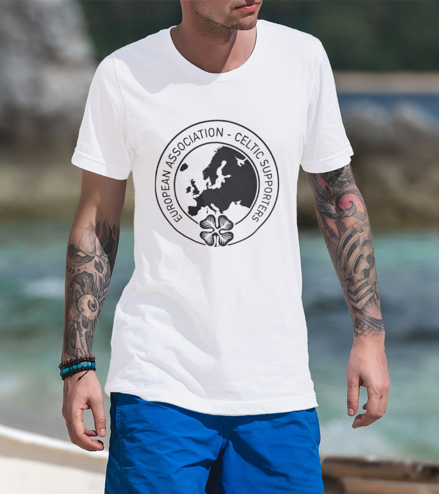 European Association Celtic Supporters Football Fans Map T-Shirt