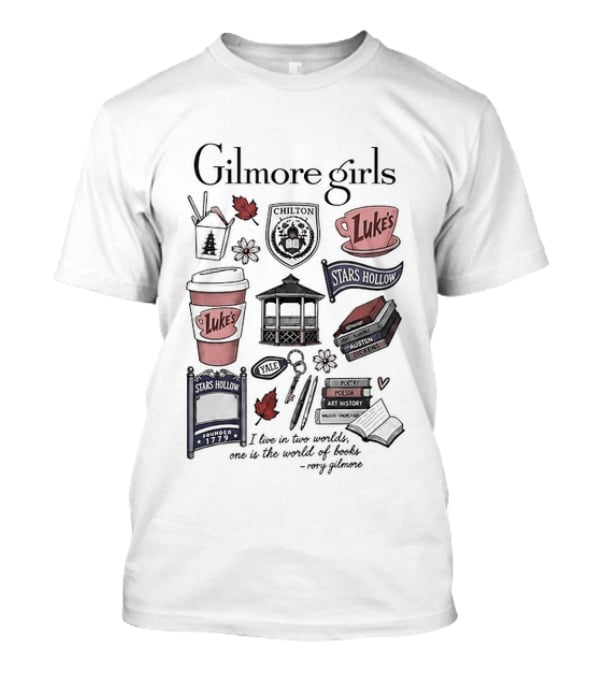Gilmore Girls Chilton Luke's Stars Hollow Yale Rory Quote Illustrations T-Shirt