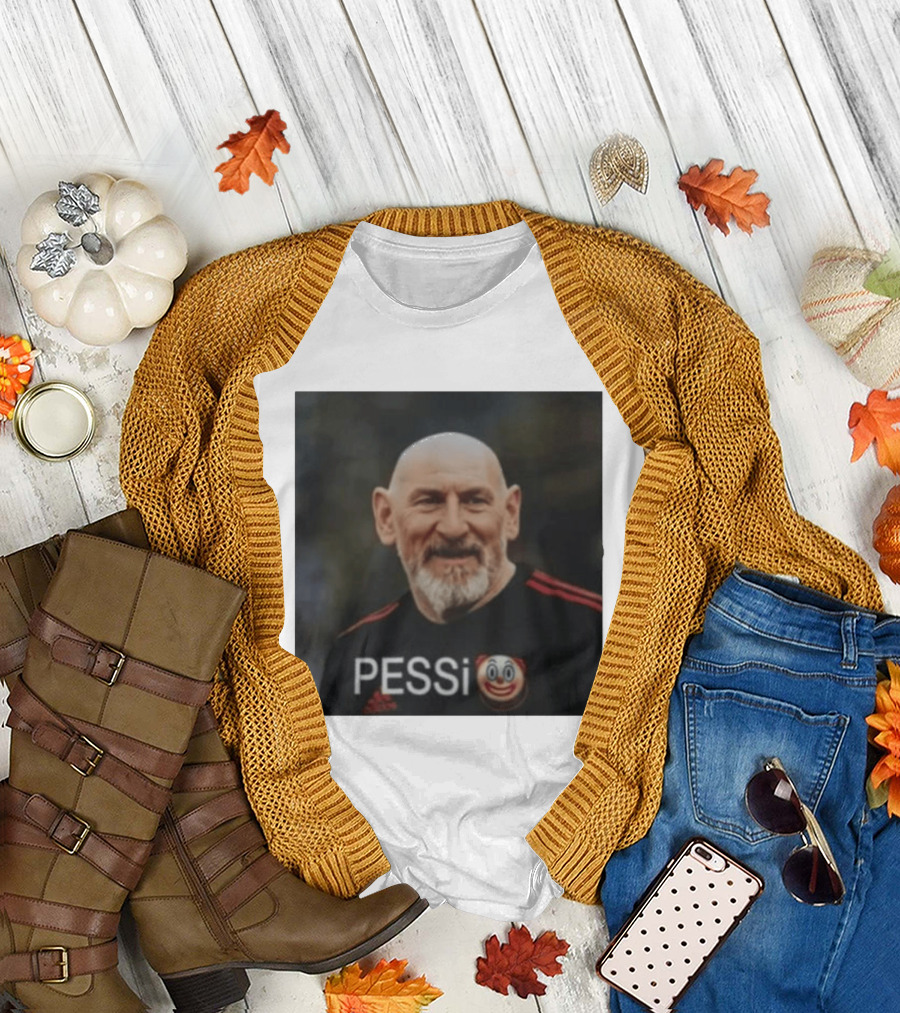 Pessi Clown Meme With AC Milan Jersey Featuring Bald Elderly Man T-Shirt