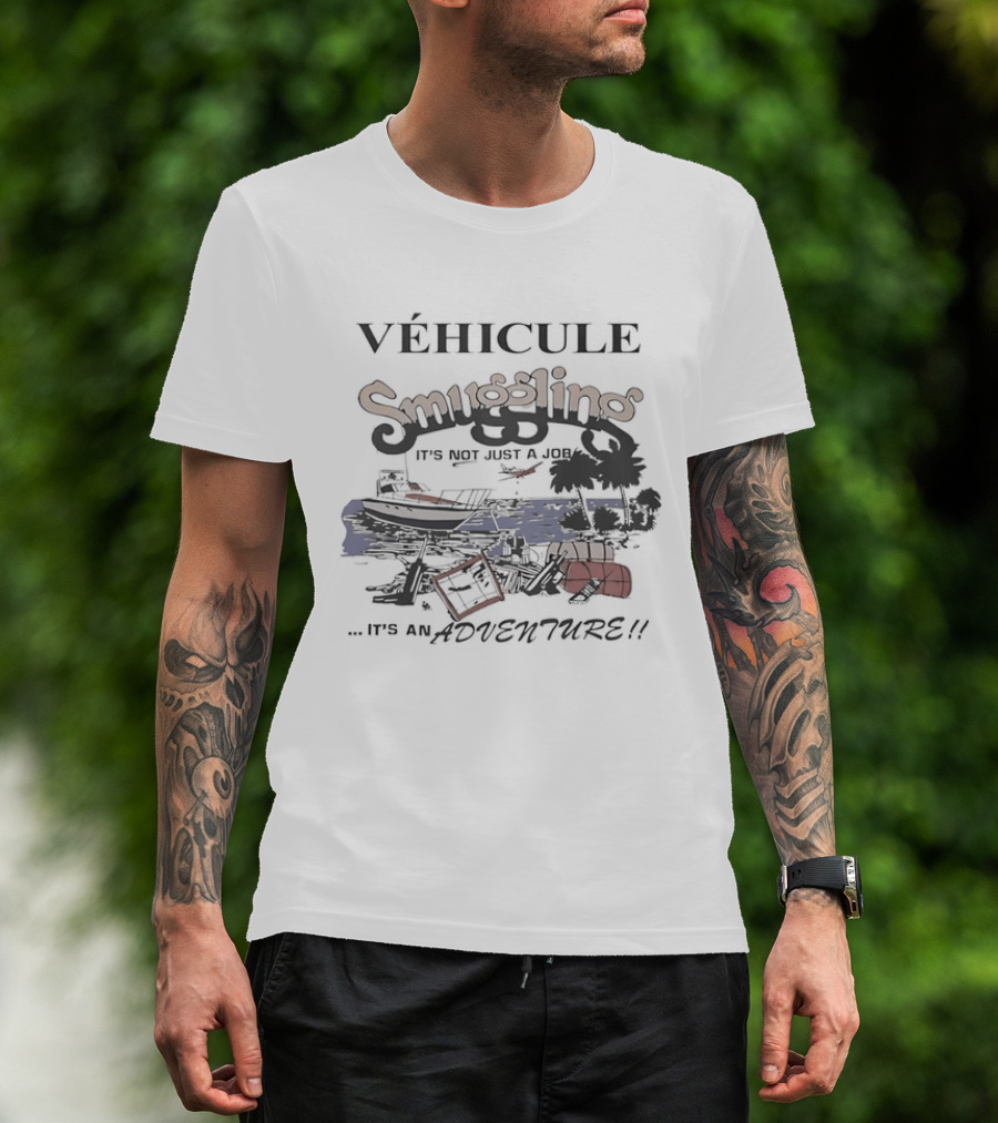 Véhicule S Gling It's Not Just A Job It's An Adventure With Boats And Palm Trees T-Shirt