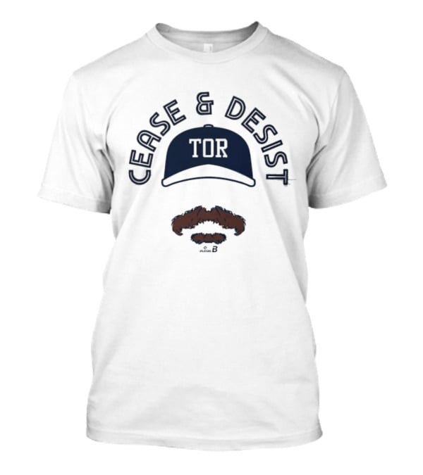 Cease & Desist TDR Hat And Mustache T-Shirt