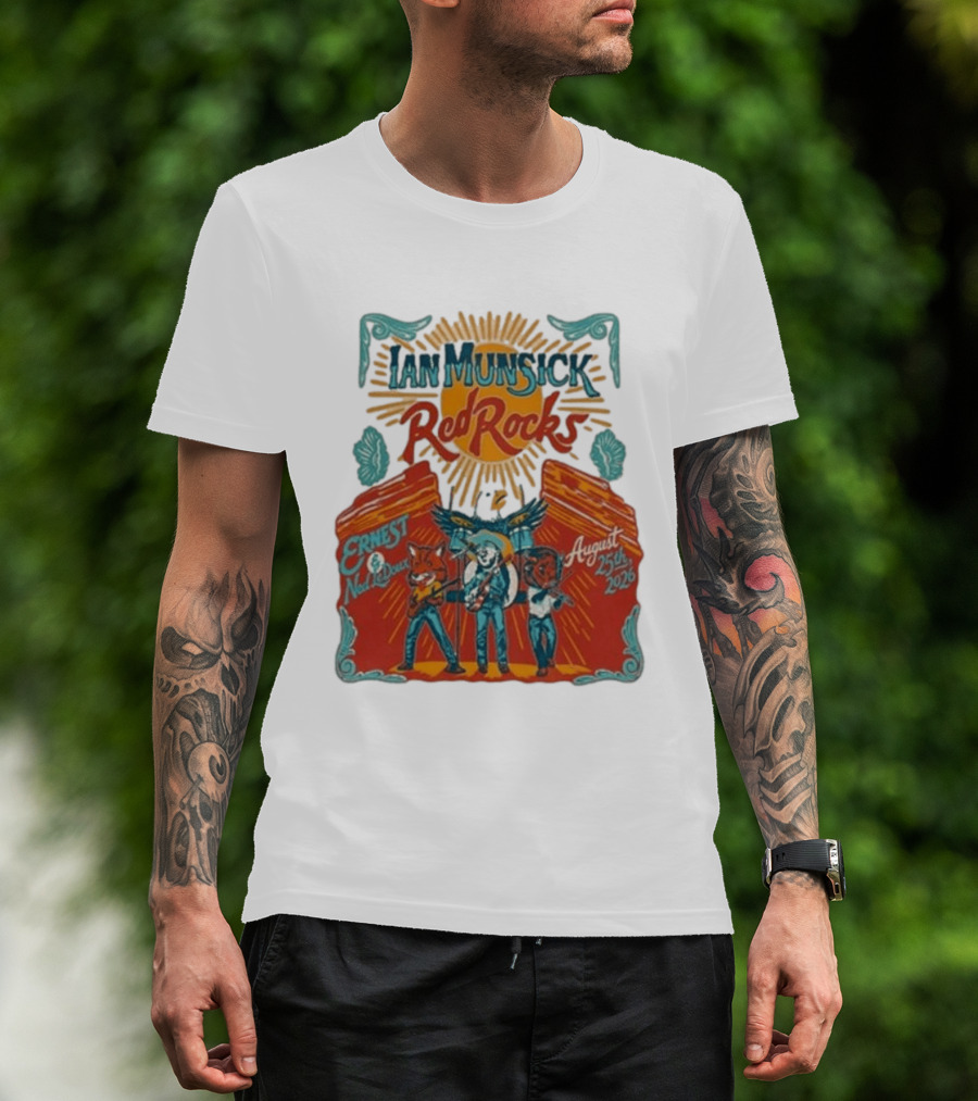 Ian Munsick Red Rocks August 25th 2026 Ernest Ned LeDoux T-Shirt