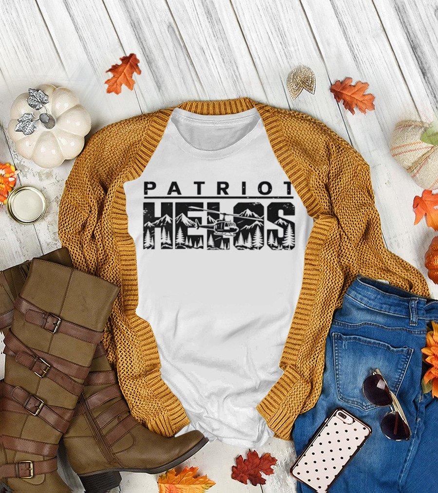 Patriot Helos Helicopter Mountain Forest Adventure T-Shirt